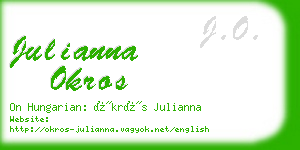 julianna okros business card